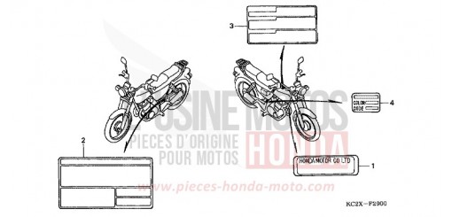 CAUTION LABEL CM125CX de 1999